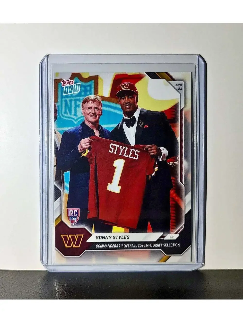Sonny Styles Rookie 2026 Topps Now Draft Night #SSTY Card Washington Commanders